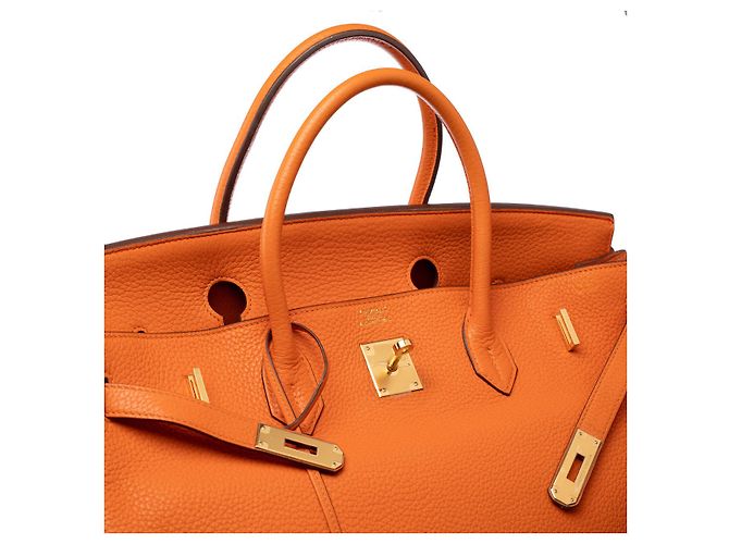 Hermès Borsa HERMES Birkin 40 in Pelle Arancione - 103115 - vista 7