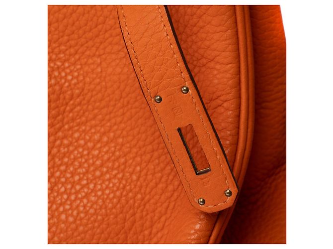 Hermès Borsa HERMES Birkin 40 in Pelle Arancione - 103115 - vista 8