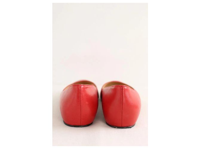 Christian Louboutin Bailarinas de cuero rojas - vista 2