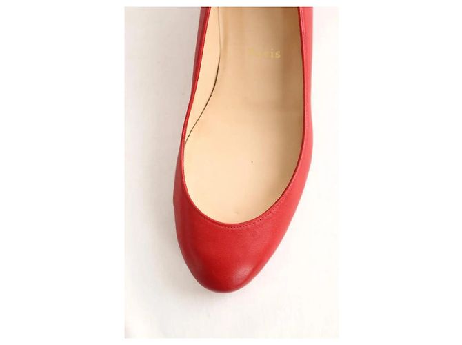 Christian Louboutin Bailarinas de cuero rojas - vista 5