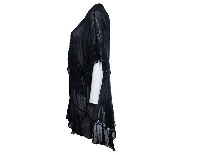 IRO, Lurex durchsichtige Kleid Schwarz - Ansicht 2