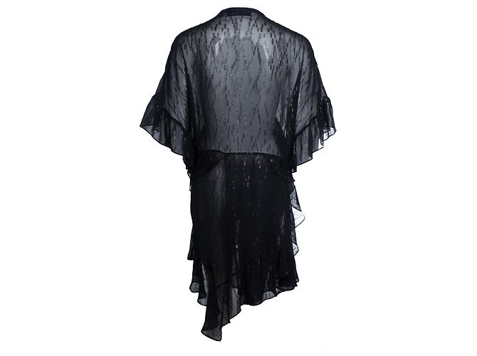 IRO, Lurex durchsichtige Kleid Schwarz - Ansicht 3