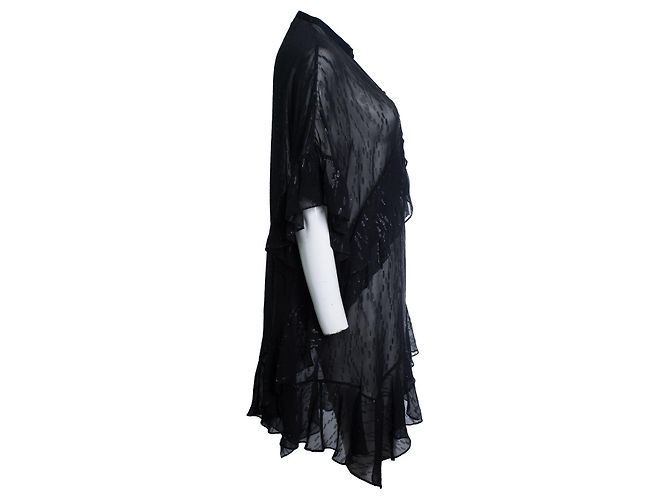 IRO, Lurex durchsichtige Kleid Schwarz - Ansicht 4
