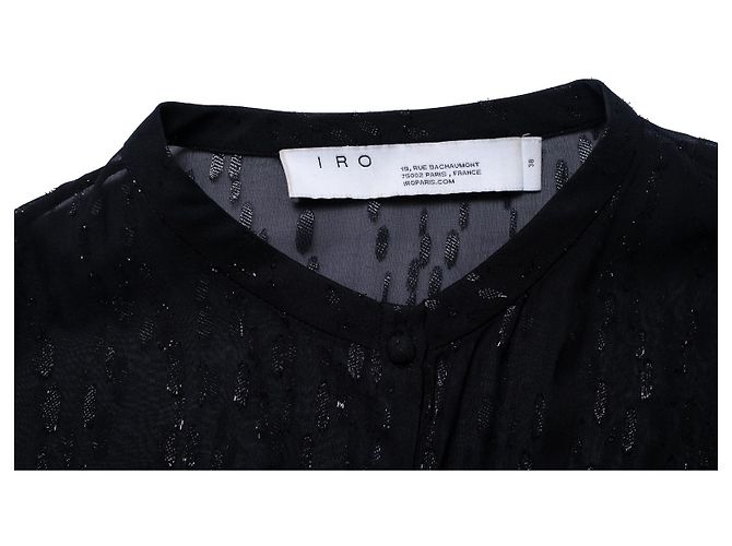 IRO, Lurex durchsichtige Kleid Schwarz - Ansicht 5