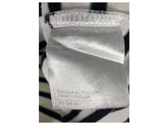 Camicia Chanel a Righe in Cotone Bianco e Blu Navy - vista 10
