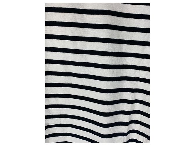 Camicia Chanel a Righe in Cotone Bianco e Blu Navy - vista 6