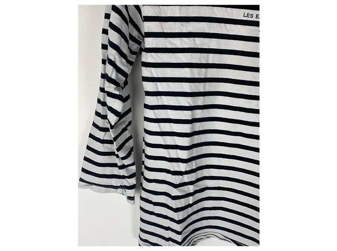 Camicia Chanel a Righe in Cotone Bianco e Blu Navy - vista 7