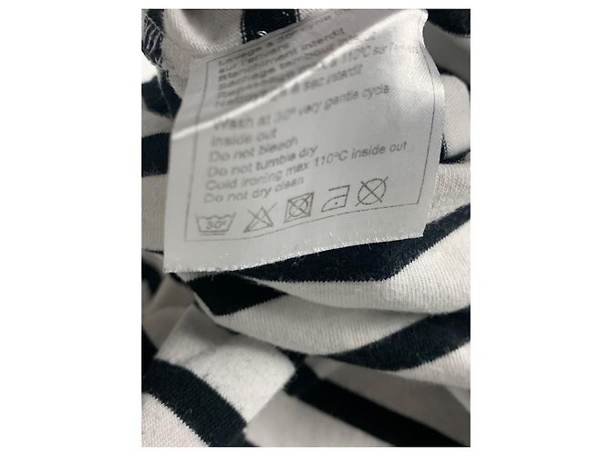 Camicia Chanel a Righe in Cotone Bianco e Blu Navy - vista 9