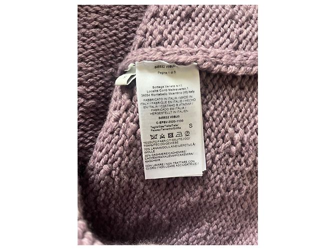 Falda Bottega Veneta de lana y cachemira lavanda - vista 8