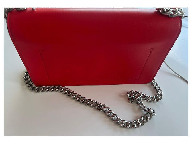 Borsa Pinko Love in pelle di vitello rossa e camoscio Rosso - vista 4