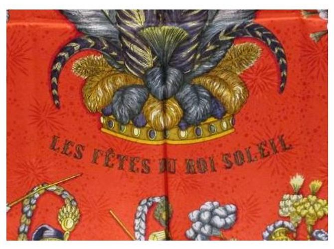 Hermès Sciarpa in seta Le Feste del Re Sole Rossa Rosso - vista 2