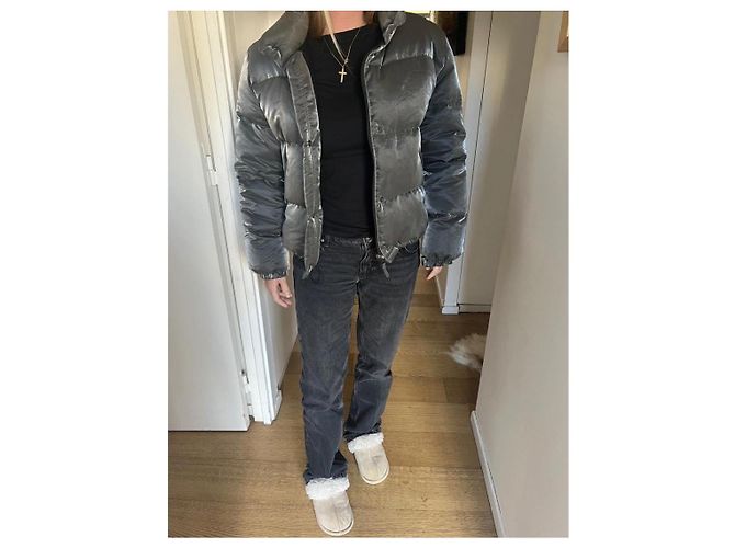 Moncler x Grenoble Daunenjacke Silber Polyester - Ansicht 2