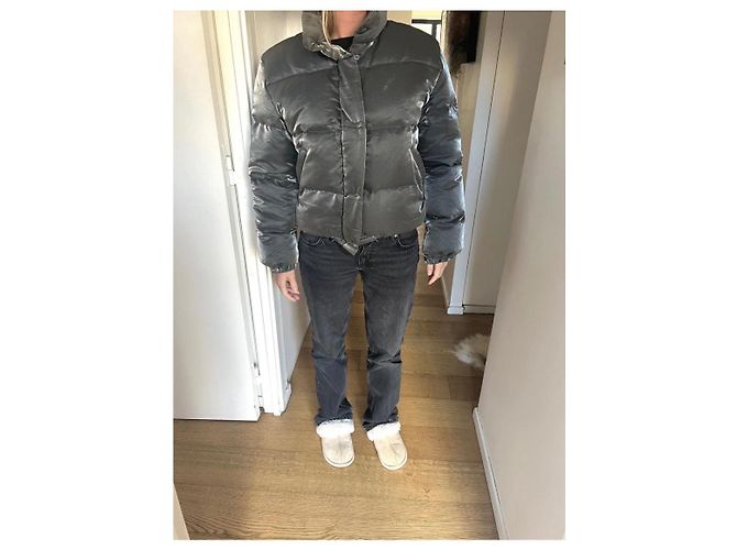 Moncler x Grenoble Daunenjacke Silber Polyester - Ansicht 3