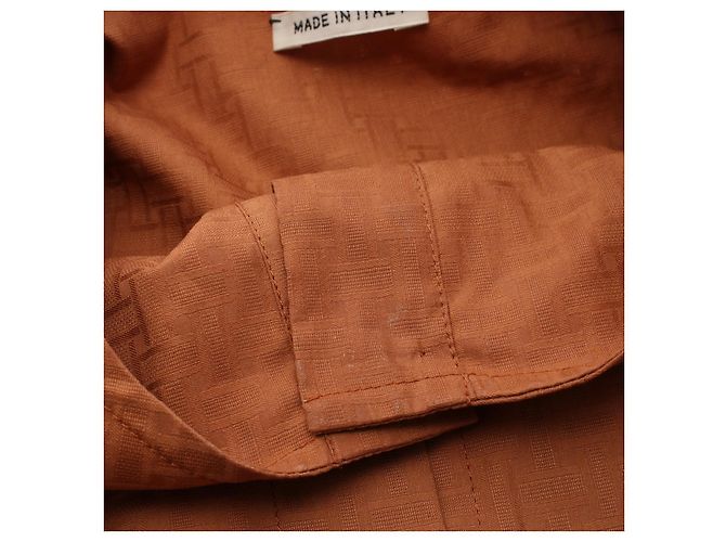 Hermès Vestido corto Bohemian Hermes Vestido de algodón 40 Castaño - vista 8