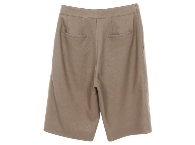 Pantalones de piel de ciervo Hermès Castaño - vista 2