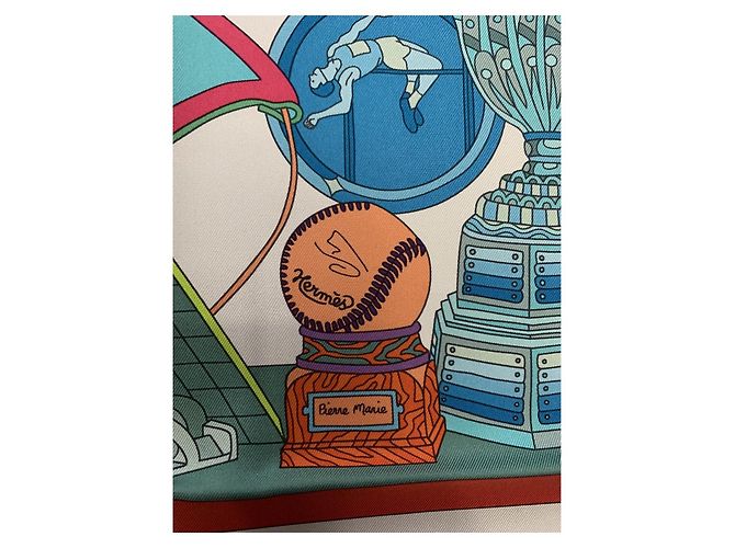 Sciarpa di seta Hermès Trofei 90x90 cm Multicolore - vista 3