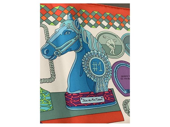 Sciarpa di seta Hermès Trofei 90x90 cm Multicolore - vista 5