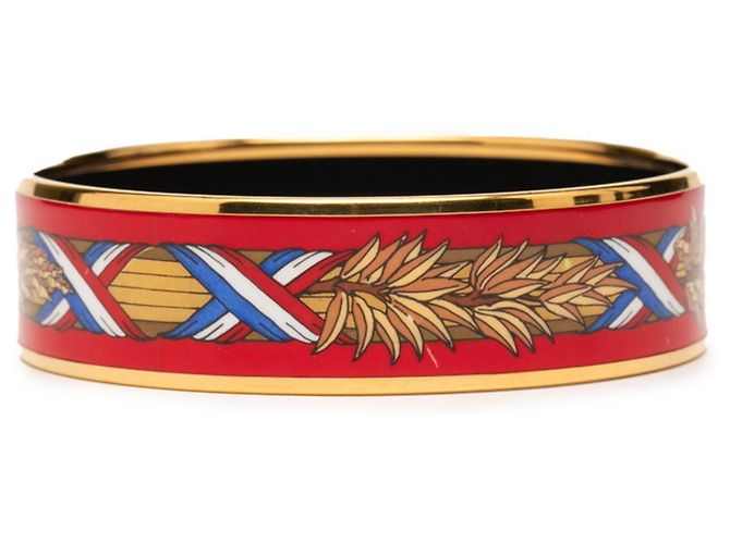 Pulsera de encanto de esmalte cloisonné GM de Hermès Roja Multicolor Dorado - vista 2