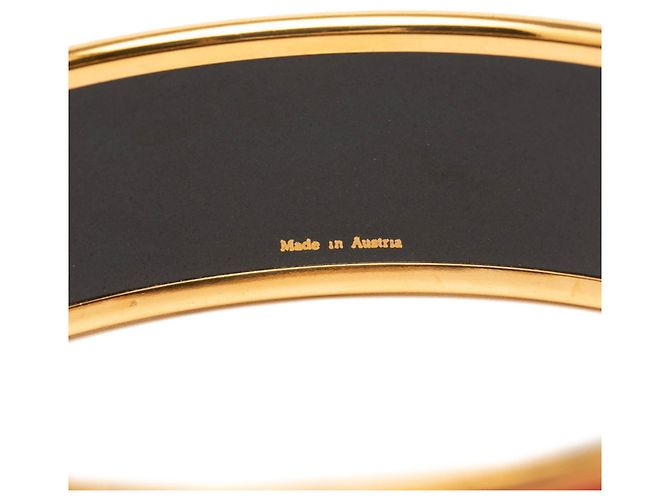 Pulsera de encanto de esmalte cloisonné GM de Hermès Roja Multicolor Dorado - vista 5