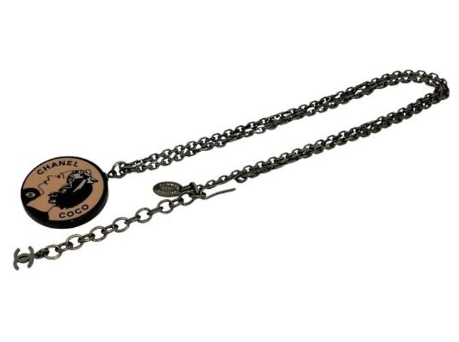 Chanel Mademoiselle Halskette Schwarz Pink - Ansicht 3