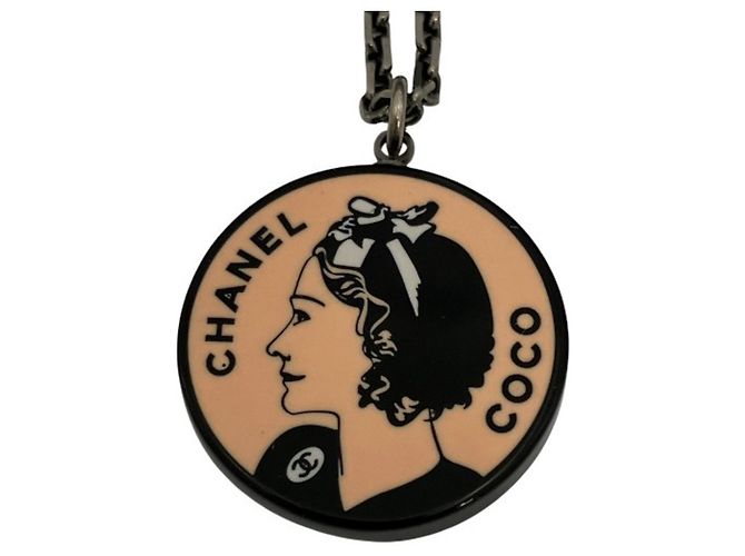 Chanel Mademoiselle Halskette Schwarz Pink - Ansicht 4