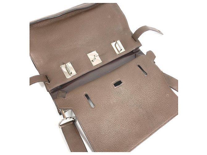 Jypsiere Borsa a tracolla Hermès Jypsière 34 con pattina Marrone scuro - vista 10