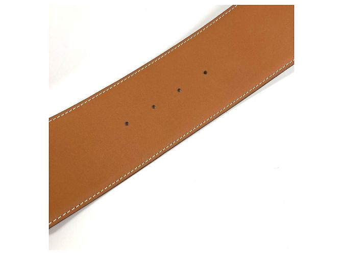 Hermès Breite schwarze Leder-Gürtel HERMES - Ansicht 7