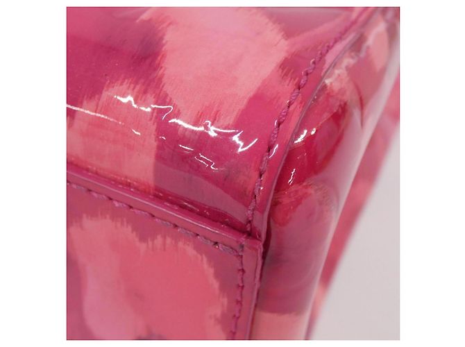 Borsa Catalina NS in Monogram Vernis Flower Ikat di Louis Vuitton Marrone Rosa - vista 2