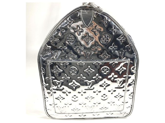 Borsa Boston Keepall 55 Miroir Monogram Louis Vuitton Argento - vista 3