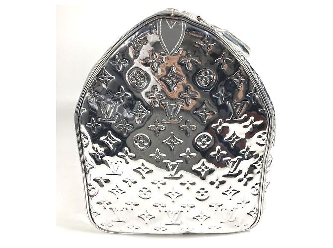 Borsa Boston Keepall 55 Miroir Monogram Louis Vuitton Argento - vista 5