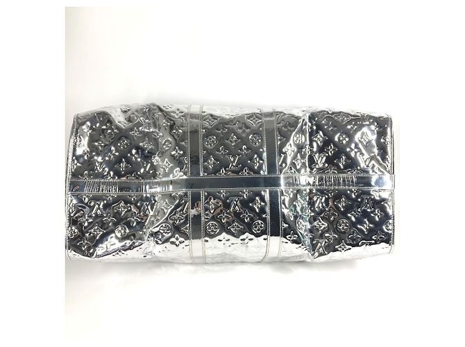 Borsa Boston Keepall 55 Miroir Monogram Louis Vuitton Argento - vista 8