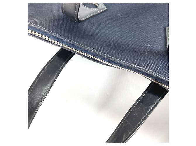 Borsa a mano Hermès Big Bag Boston Sac Evo GM Nero Blu navy - vista 11