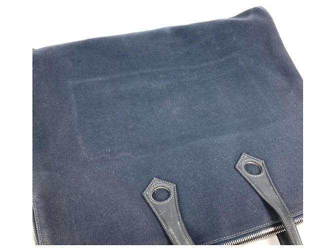 Borsa a mano Hermès Big Bag Boston Sac Evo GM Nero Blu navy - vista 12