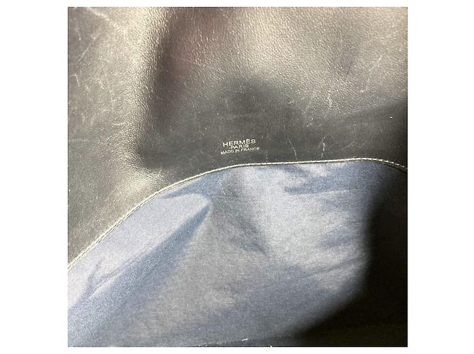 Borsa a mano Hermès Big Bag Boston Sac Evo GM Nero Blu navy - vista 14