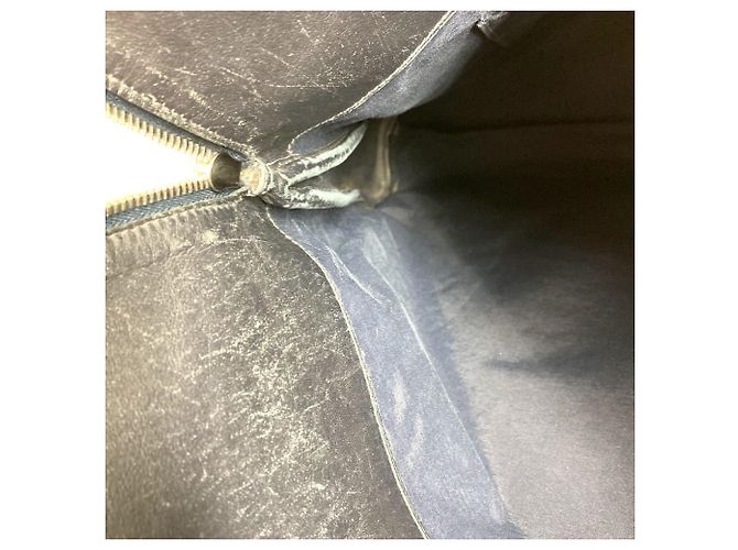Borsa a mano Hermès Big Bag Boston Sac Evo GM Nero Blu navy - vista 17