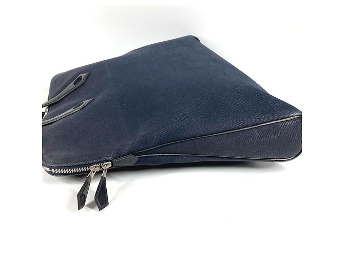 Borsa a mano Hermès Big Bag Boston Sac Evo GM Nero Blu navy - vista 4
