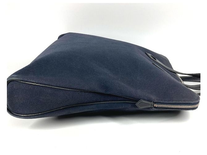 Borsa a mano Hermès Big Bag Boston Sac Evo GM Nero Blu navy - vista 8