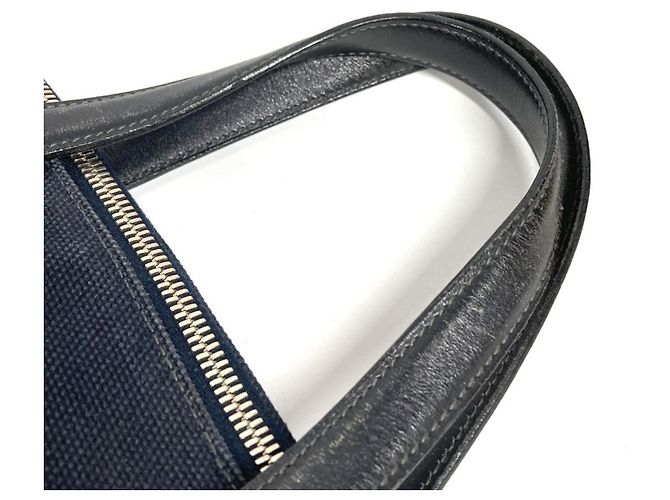 Borsa a mano Hermès Big Bag Boston Sac Evo GM Nero Blu navy - vista 9