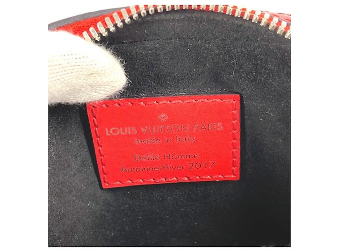 Borsa Pochette in Pelle Epi Louis Vuitton Bianco Rosso - vista 3