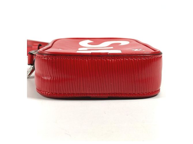 Borsa Pochette in Pelle Epi Louis Vuitton Bianco Rosso - vista 6