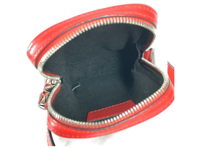 Borsa Pochette in Pelle Epi Louis Vuitton Bianco Rosso - vista 9