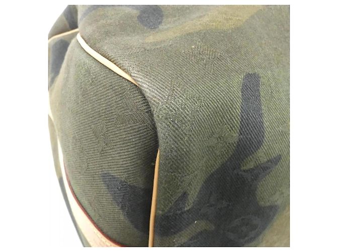 Borsa Boston Keepall Bandoulière 45 cm Louis Vuitton Verde - vista 3