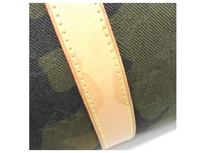Borsa Boston Keepall Bandoulière 45 cm Louis Vuitton Verde - vista 5