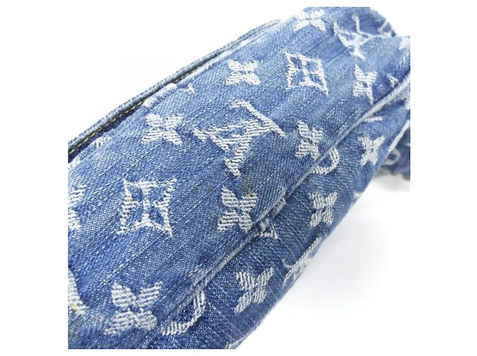 Borsa a Spalla in Denim Monogram Louis Vuitton M95347 Blu - vista 3