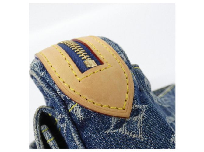 Borsa a Spalla in Denim Monogram Louis Vuitton M95347 Blu - vista 4