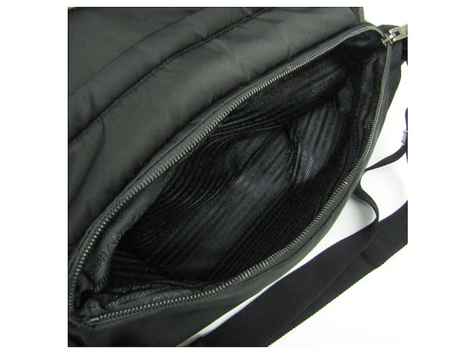 Borsa a Spalla da Uomo Prada TESSUTO Nero - vista 4