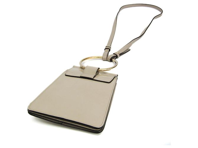 Borsa in pelle Chloé Faye Beige - vista 3