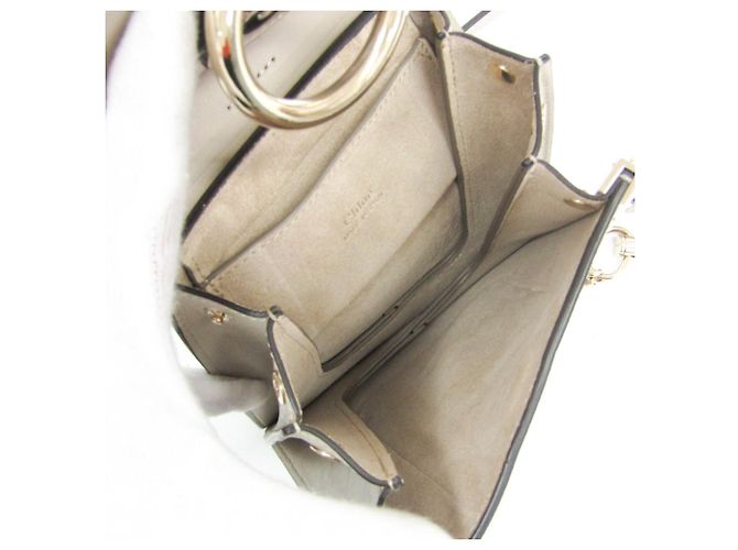 Borsa in pelle Chloé Faye Beige - vista 4