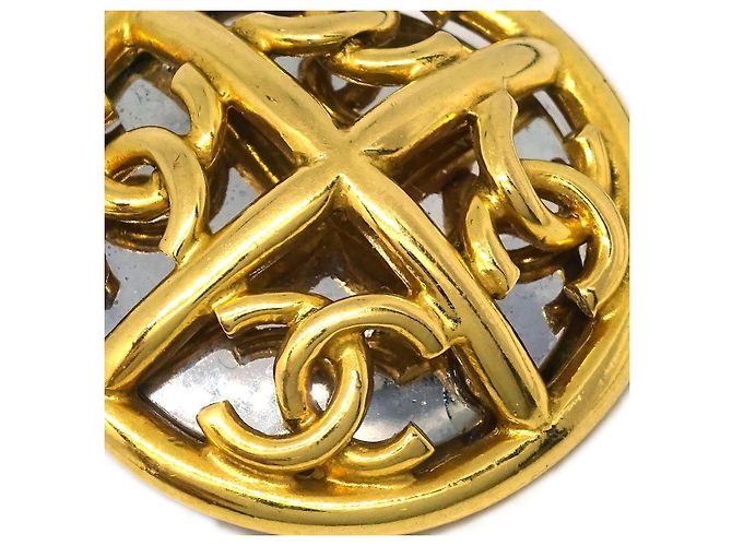 Chanel CC Round Metal D'oro - vista 2