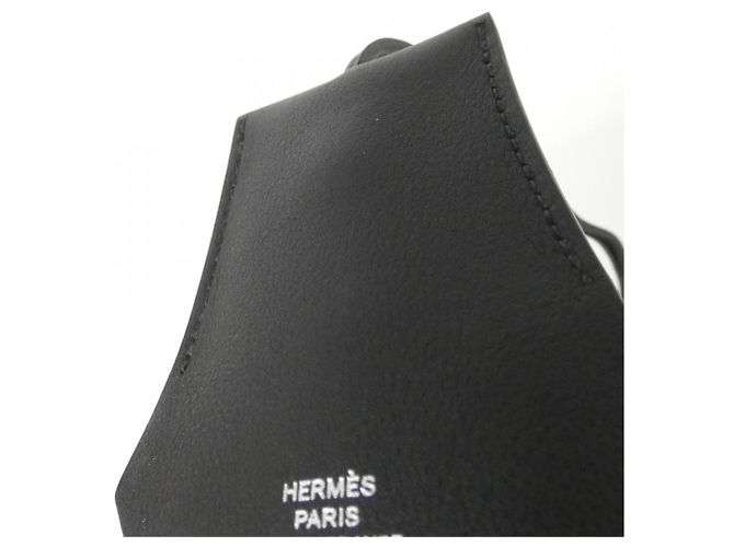 Hermès Clochette aus schwarzem Swift-Leder - Ansicht 4